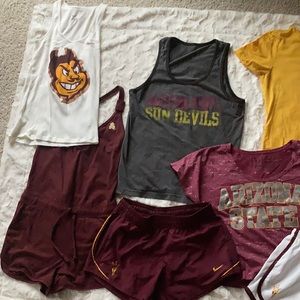 Eleven pieces Arizona Sun Devils wardrobe